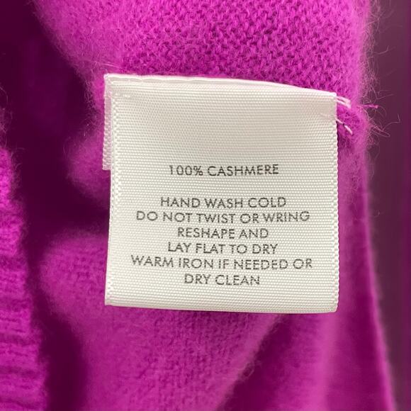 White + Warren XS Crewneck 100% Cashmere Sweater Fuschia - Picture 5 of 7